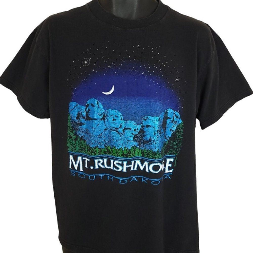 Mt Rushmore T Shirt Vintage 90s South Dakota Presidents National Memorial Mens